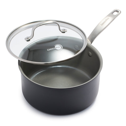 Chatham Nonstick. Ceramic Sauce Pan with Lid. 3 qt