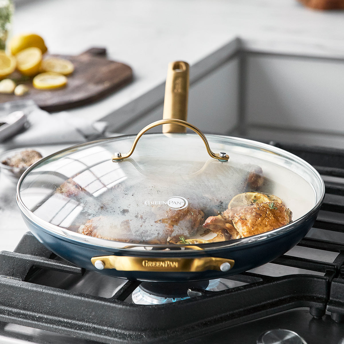 Reserve Ceramic. Nonstick Fry Pan with Lid. 12