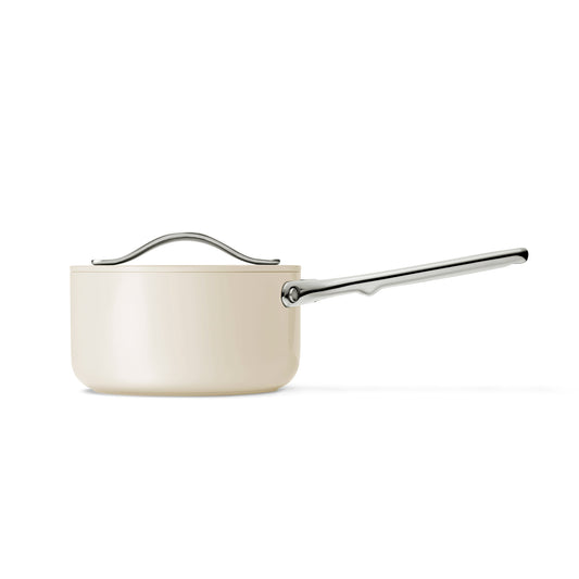 Ceramic Sauce Pan with Lid. 1.75 qt
