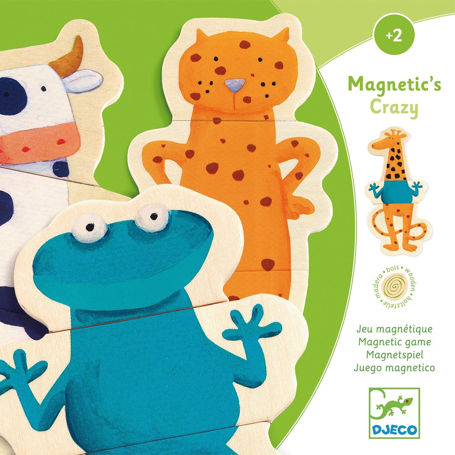 Crazy Animal Mix & Match Wooden Magnets made from FSC® Certified Wood